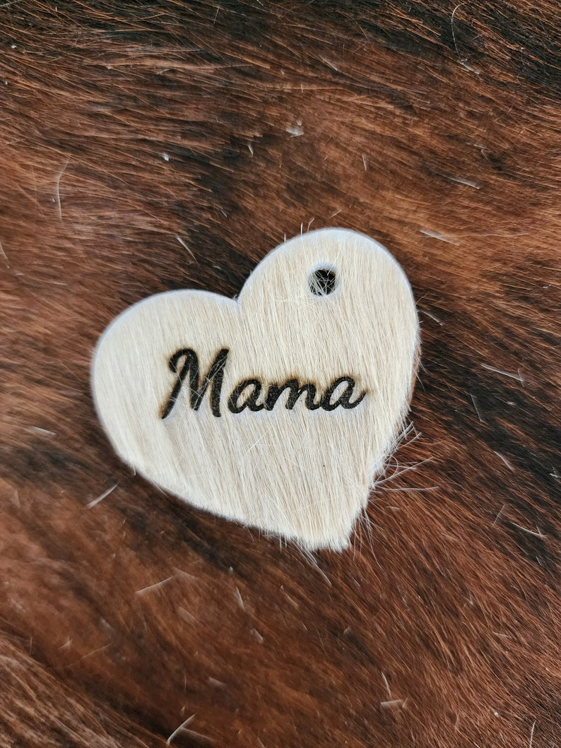 COWHIDE | Small HEART Keychain